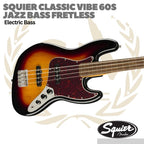 Squier Classic Vibe 60s Jazz Bass Fretless - Bass Elektrik