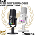 Mic USB MAONO DM30 Gaming RGB Microphone For PC Phone Computer Laptop