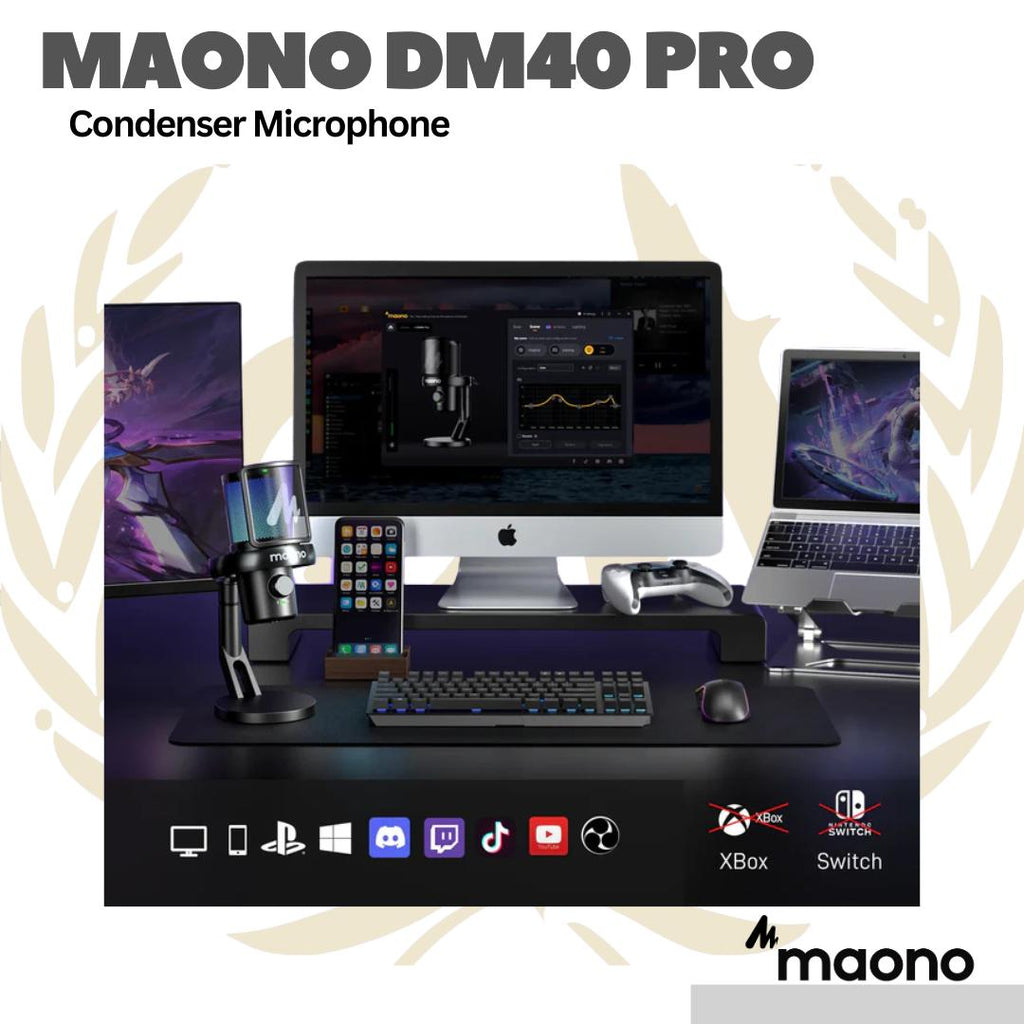 MAONO DM40 PRO USB / Wireless Gaming Desktop Microphone | Mic Condenser Podcast