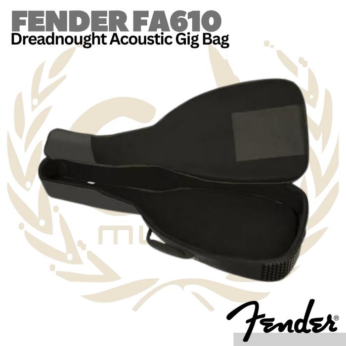 Fender FA610 Dreadnought Acoustic Guitar Gig Bag - Tas Gitar Akustik