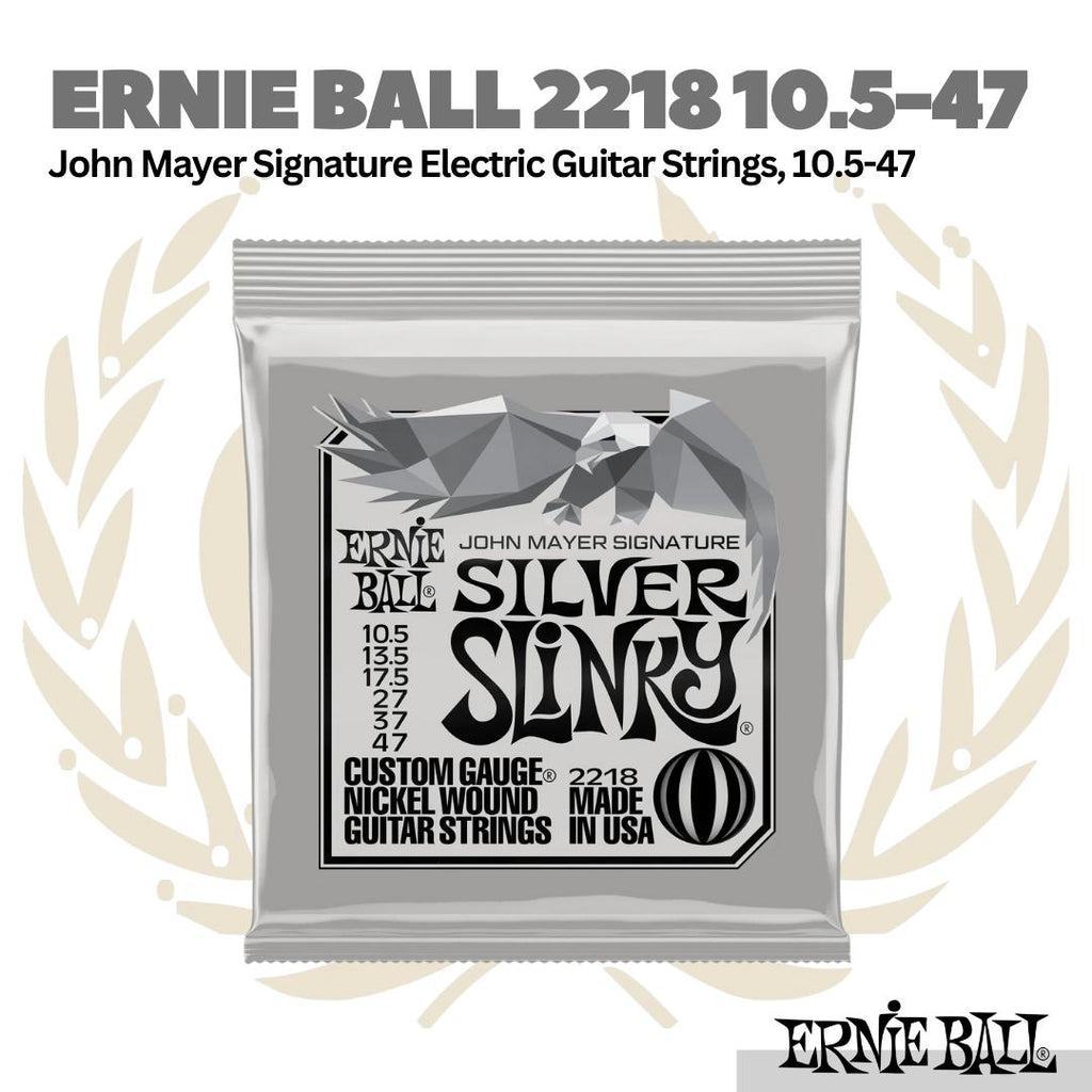 Ernie Ball 2218 John Mayer Silver Slinky Nickel Wound Electric Guitar Strings, 10.5-47 - Senar Gitar