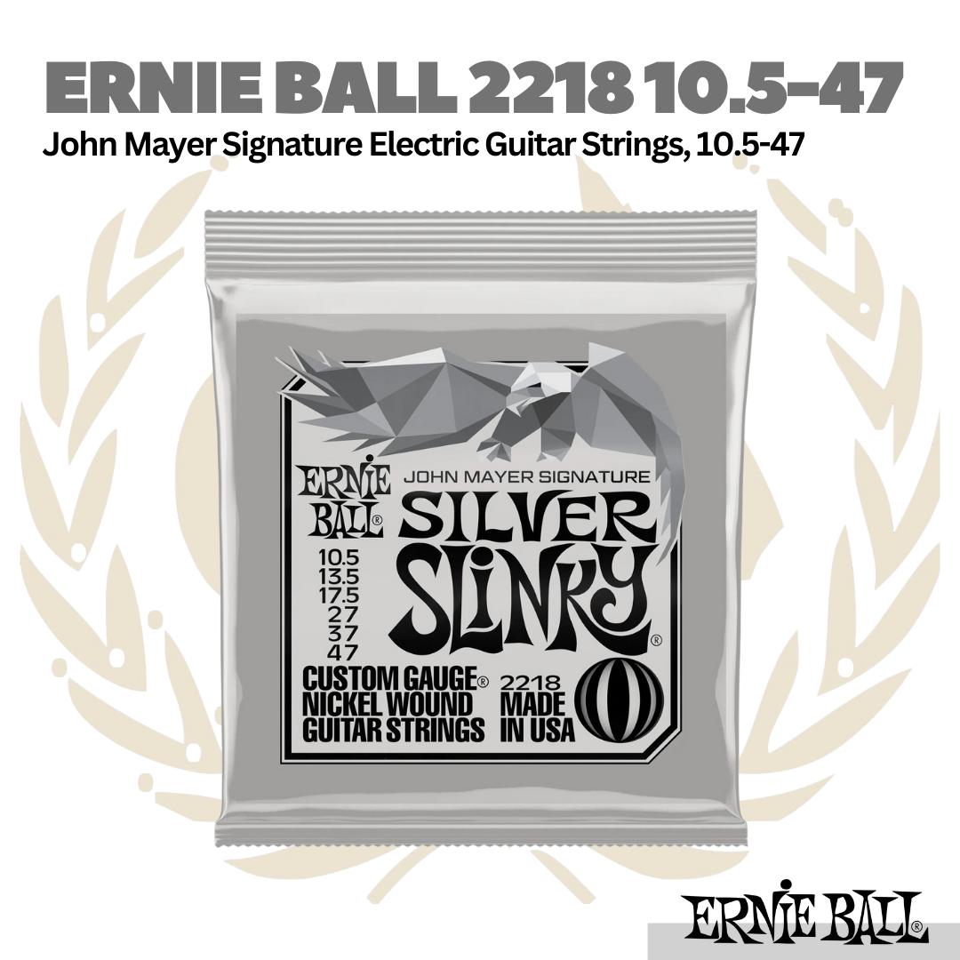 Ernie Ball 2218 John Mayer Silver Slinky Nickel Wound Electric Guitar Strings, 10.5-47 - Senar Gitar