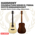 Harmony Foundation Series e-Terra Petite Dreadnought Acoustic Guitar w/Bag - Gitar Akustik Elektrik dg Preamp