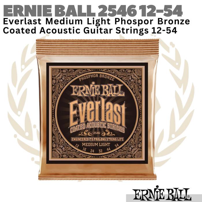 ERNIE BALL Everlast 2546 Coated Acoustic Guitar Strings 12-54 | Senar