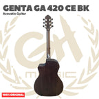 Genta GA 420 CE BK Acoustic Guitar - Gitar Akustik Genta GA420CE BK Original Asli