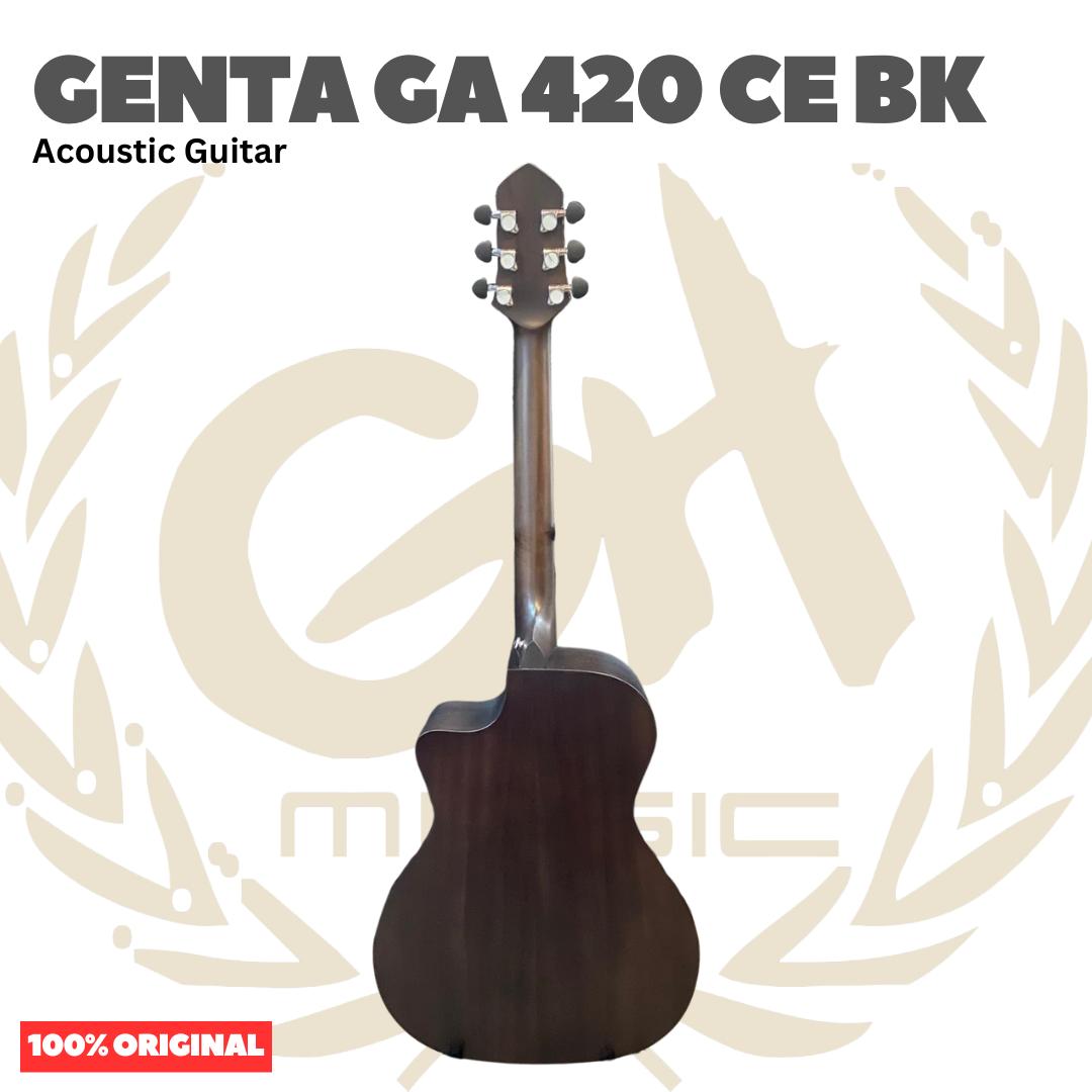 Genta GA 420 CE BK Acoustic Guitar - Gitar Akustik Genta GA420CE BK Original Asli