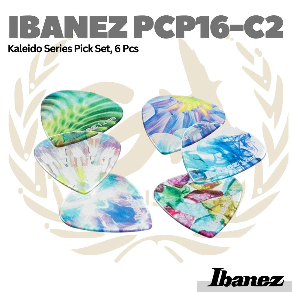 IBANEZ PCP16-C2 Kaleido Series Guitar Pick Set, 6pcs | Pik Gitar Bass