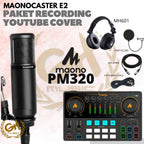 PAKET AME2 RECORDING COVER LAGU STREAMING MAONOCASTER E2 + MIC MAONO | Sound card AM-E2