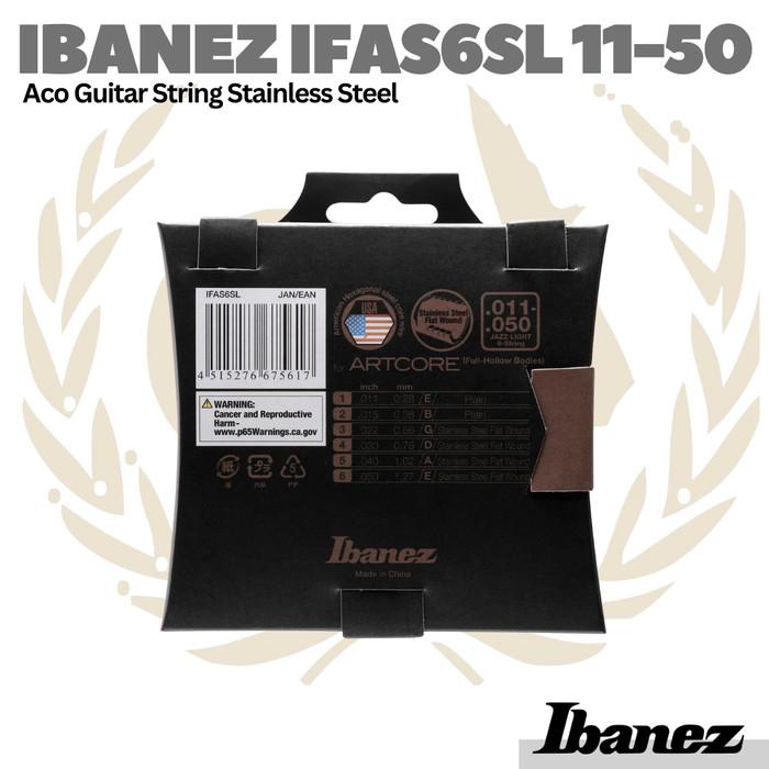 Ibanez IFAS6SL 11-50 Jazz Light Electric Guitar Strings - Senar Gitar
