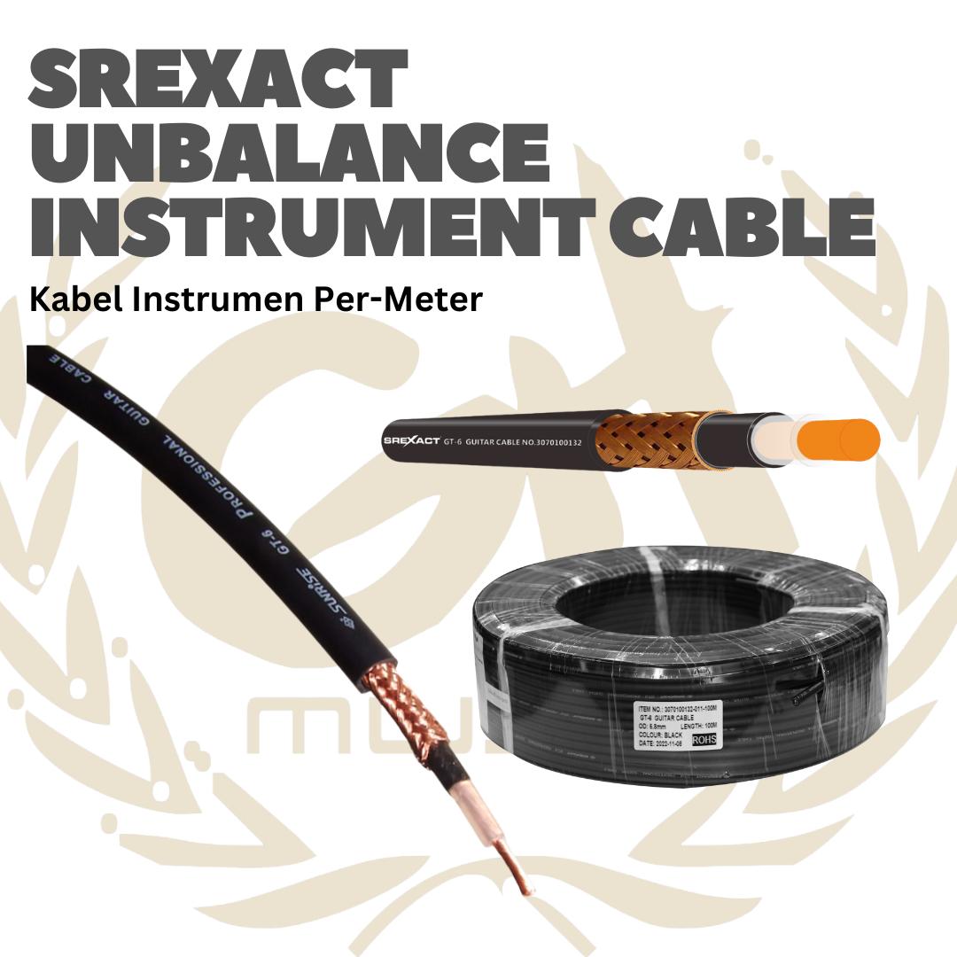 SREXACT Unbalance Instrument Cable - Kabel Instrumen Musik Per-meter