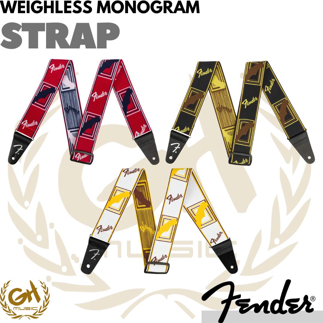 Fender WeighLess Monogram Guitar Strap - STRAP GITAR