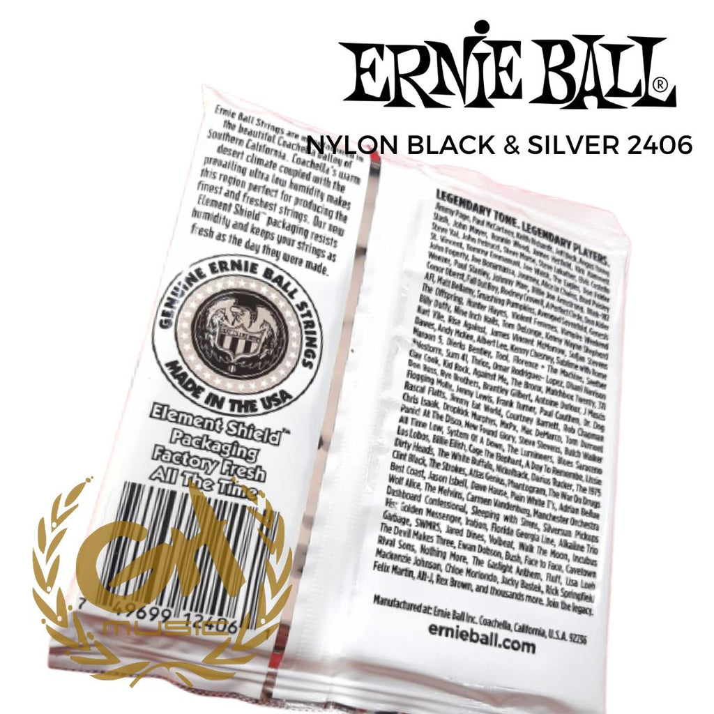 SENAR ERNIE BALL 2406 BLACK - NYLON - CLASSIC