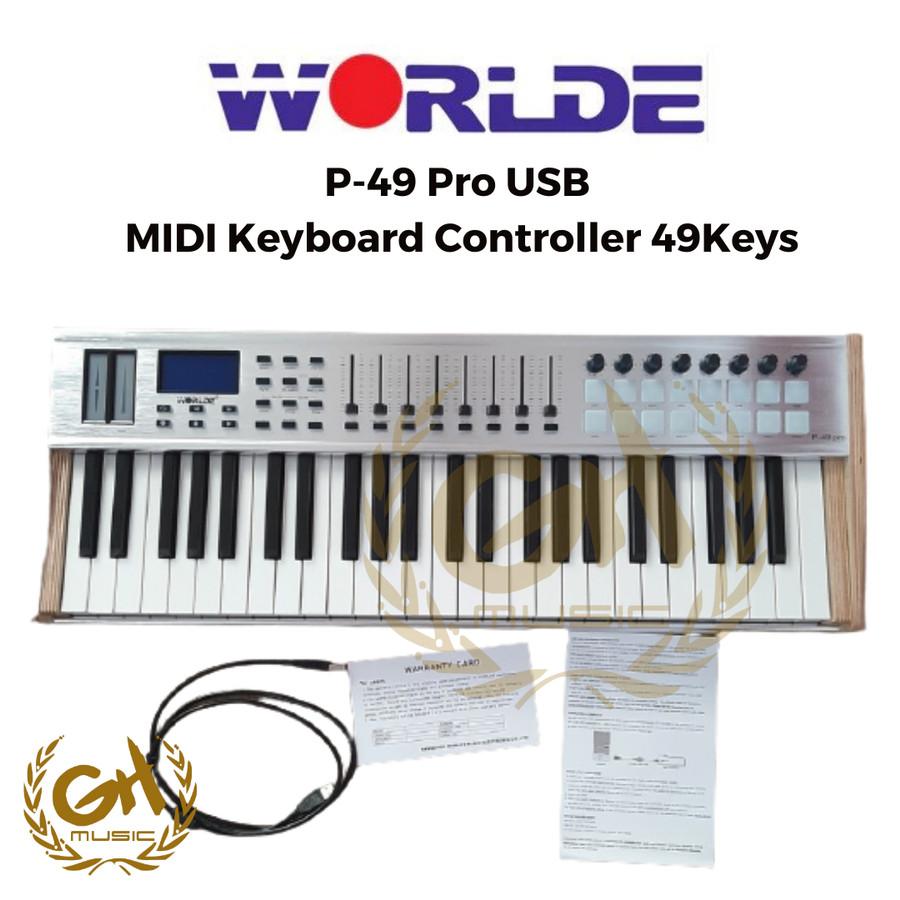 WORLDE P-49 Pro USB MIDI Keyboard Controller 49Key