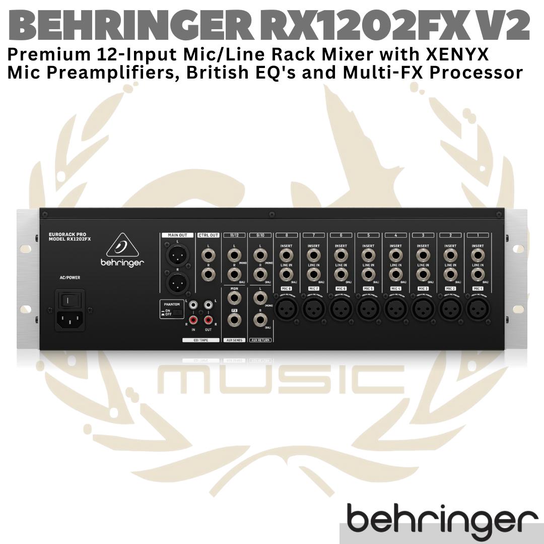 BEHRINGER EURORACK PRO RX1202FX V2 12 Channel | Mixer Multi FX RX1202