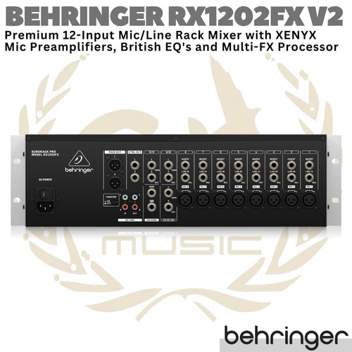 BEHRINGER EURORACK PRO RX1202FX V2 12 Channel | Mixer Multi FX RX1202
