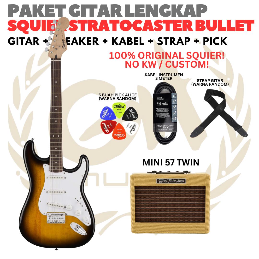 PAKET GITAR SQUIER STRATOCASTER BULLET Electric Gitar | GUITAR PACK