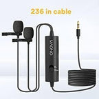 MAONO AU-200 DUAL LAVALIER Omnidirectional Clip On Mic HP DSLR Camera
