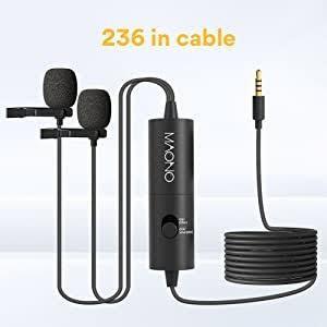MAONO AU-200 DUAL LAVALIER Omnidirectional Clip On Mic HP DSLR Camera