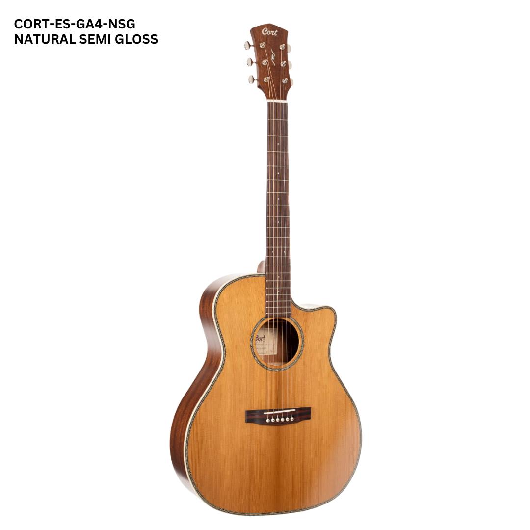Cort ES-GA4 Essence Series Acoustic Electric Guitar - Gitar Akustik dengan Preamp