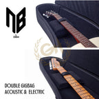 DOUBLE GIGBAG NB PRO ACOUSTIC GUITAR & ELECTRIC GUITAR - TAS GITAR AKUSTIK DOUBLE GIG BAG
