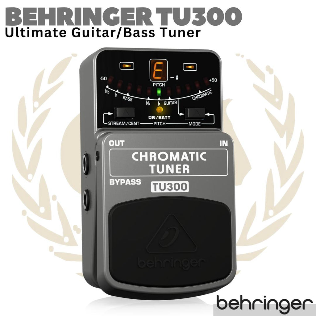 BEHRINGER TU300 Chromatic Guitar Bass Tuner Pedal | Gitar Stompbox