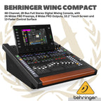Behringer Wing Compact 48 Channel Full Stereo Digital Audio Mixer - 28 Bus Full Stereo Digital Mixing Console 13 Fader Control Surface Touch Screen