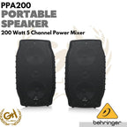 BEHRINGER PPA200 Portable Speaker 5 Chanel Power Mixer meeting karaoke