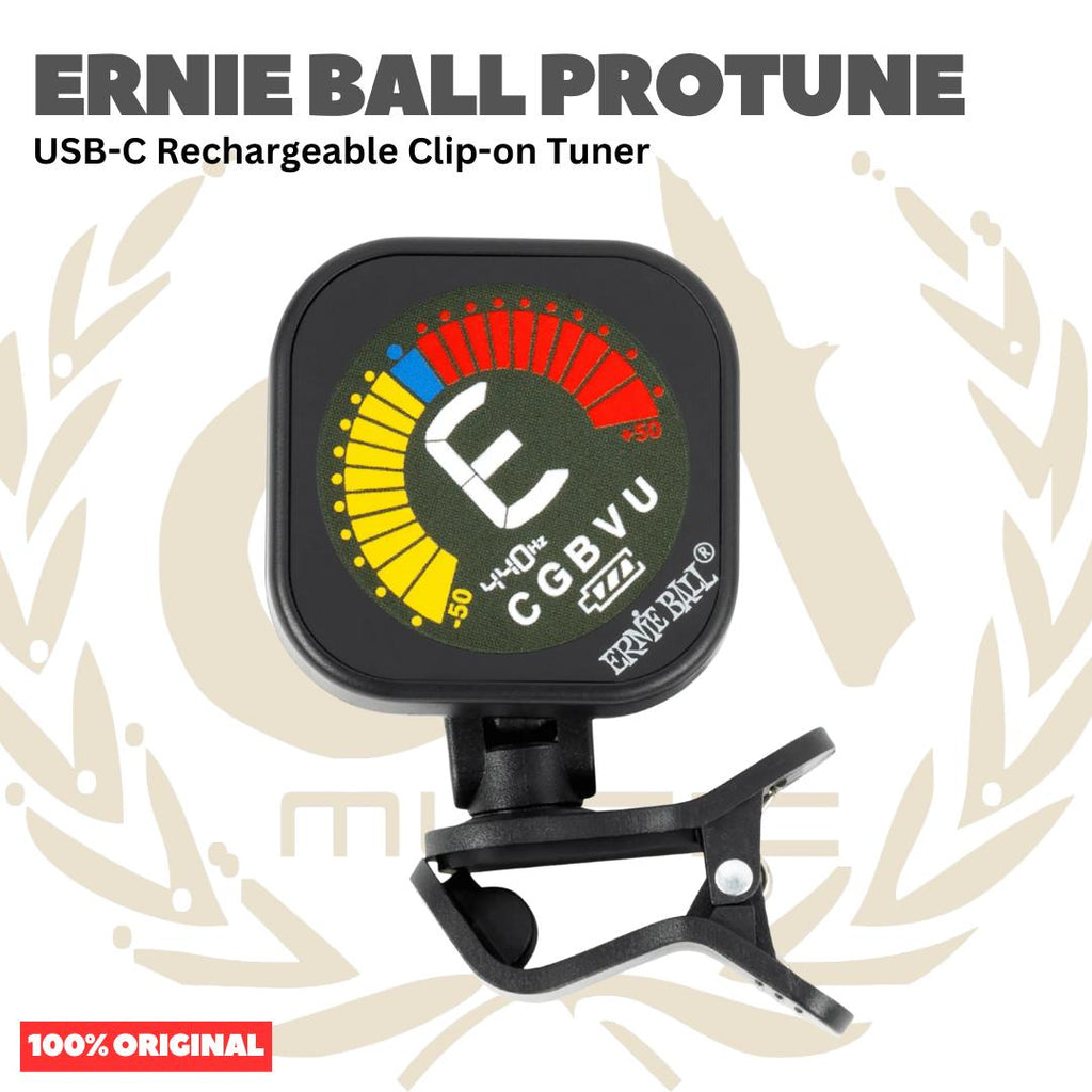 Ernie Ball P09627 ProTune USB-C Rechargeable Clip-on Tuner - Tuner Gitar Bass