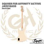 Squier Affinity Series Active Jazz Bass Guitar, Maple FB - Bass Elektrik