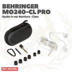 Behringer MO240-CL Pro Studio In-ear Monitors Clear - IEM Earphone M0240-CL