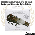 IBANEZ IACS62C 11-52 Custom Light Acoustic Guitar Strings | Senar