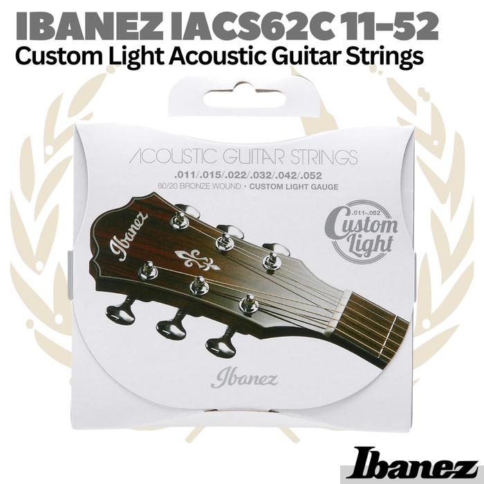 IBANEZ IACS62C 11-52 Custom Light Acoustic Guitar Strings | Senar
