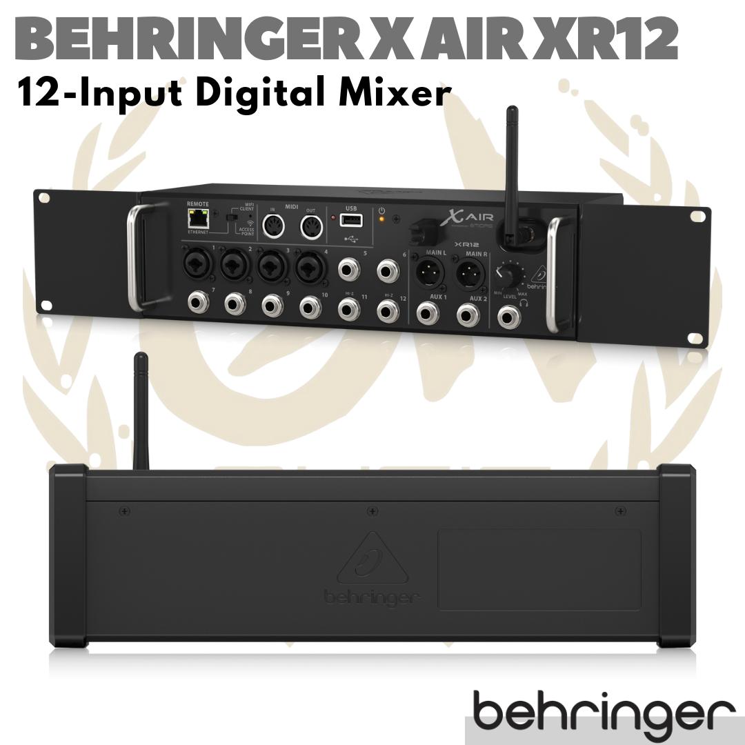 BEHRINGER X AIR XR12 - 12 Input Digital Mixer w/ Midas Preamps | XR 12