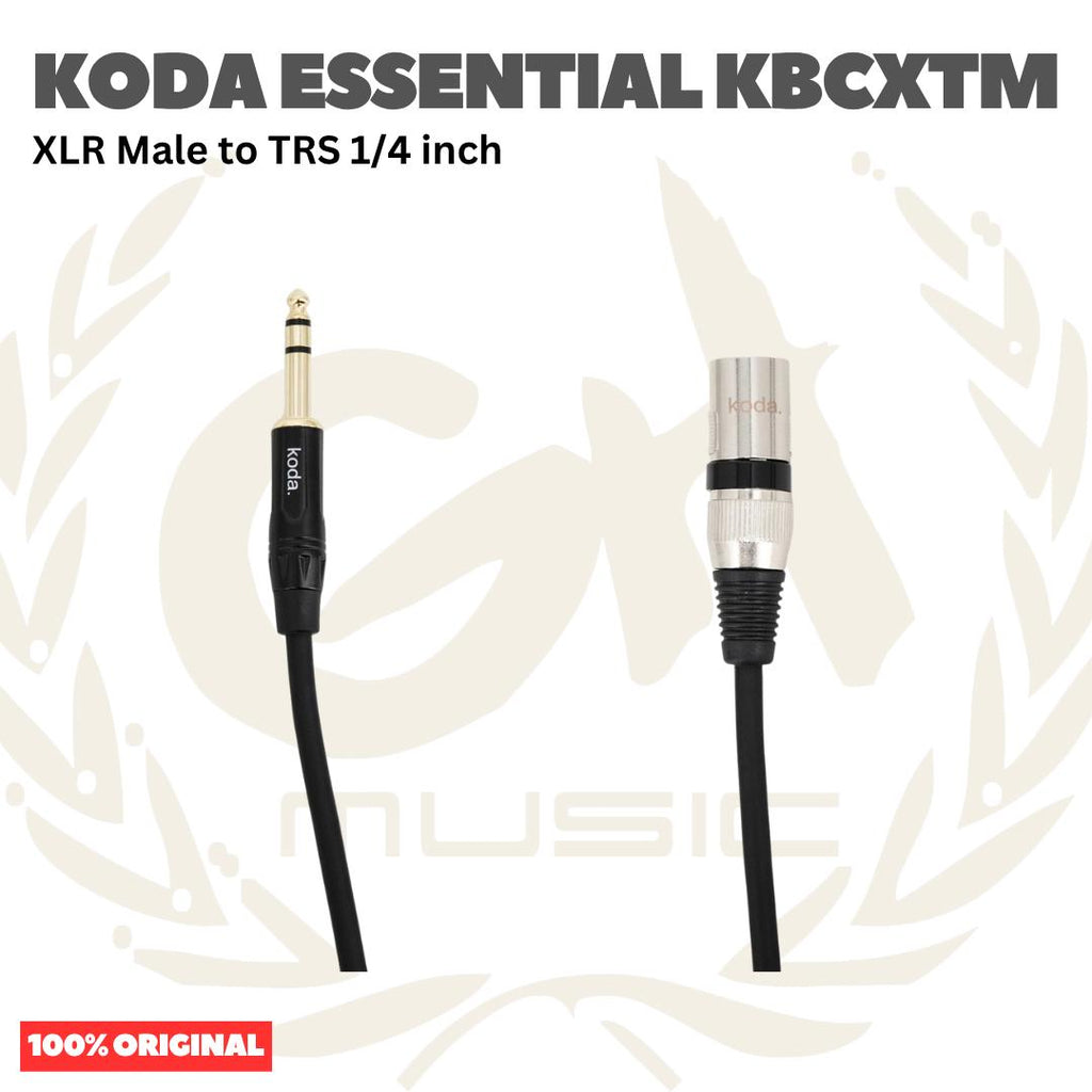 Koda Essential KBCXTM XLR Male to TRS 1/4 inch Balanced Cable - Kabel TRS XLR
