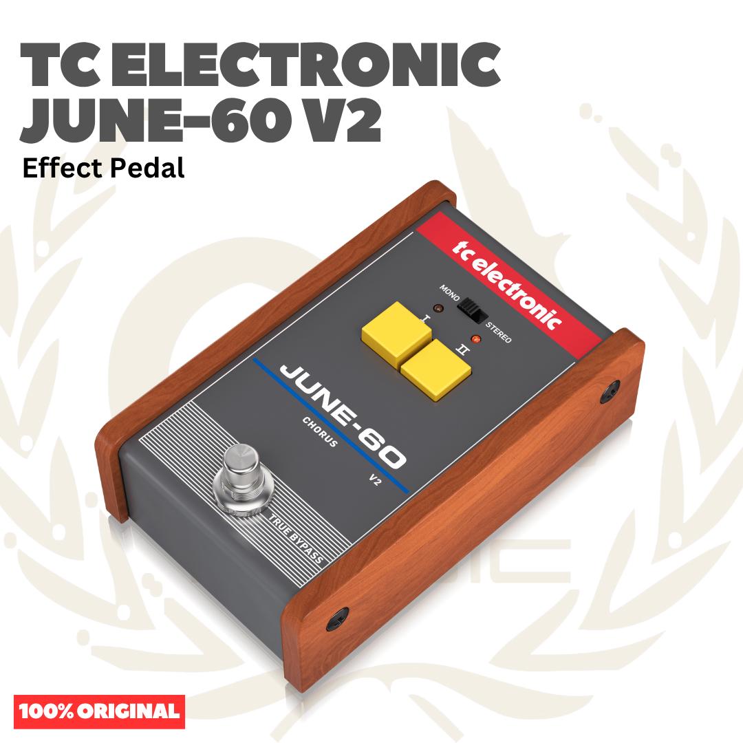 TC Electronic June-60 V2 Authentic Recreation of the Juno-60 Synthesizer Chorus with 2-Button Interface and BBD Circuitry Effect Pedal - Efek Pedal Gitar