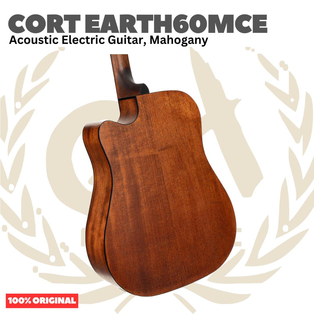 Cort Earth 60 MCE Acoustic Electric Guitar - Gitar Akustik Elektrik Earth60MCE | Earth 60MCE Original Asli