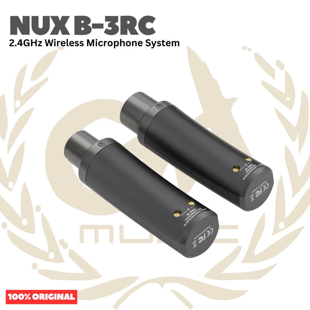 NUX B-3RC 2.4GHz Wireless Microphone System - B3RC Mic Dynamic Mikrofon Genggam Original Asli dengan Audio 24-bit dan Latensi Ultra Rendah
