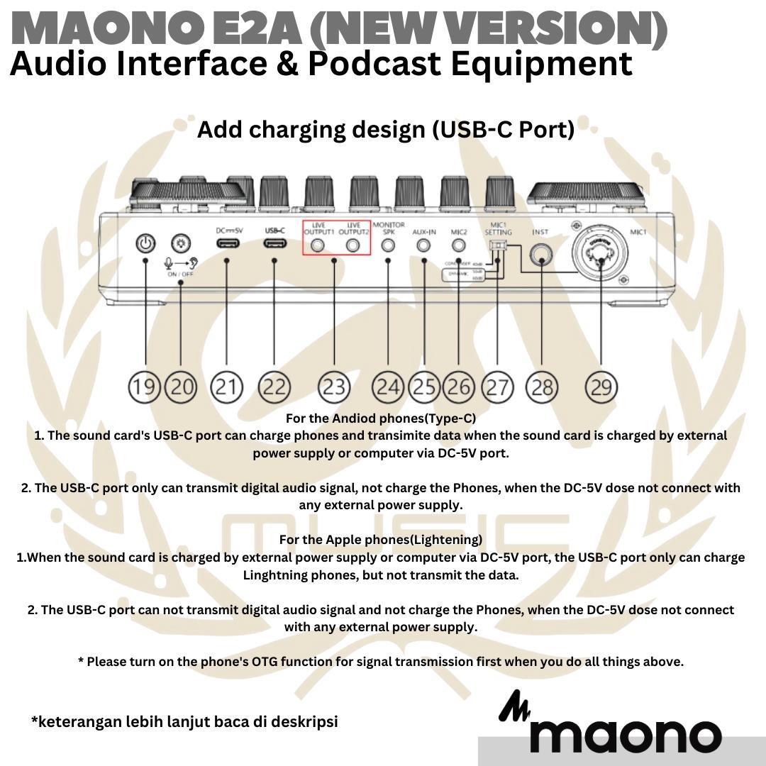 MAONO E2 Maonocaster Live Streaming & Podcast Console | Soundcard AME2