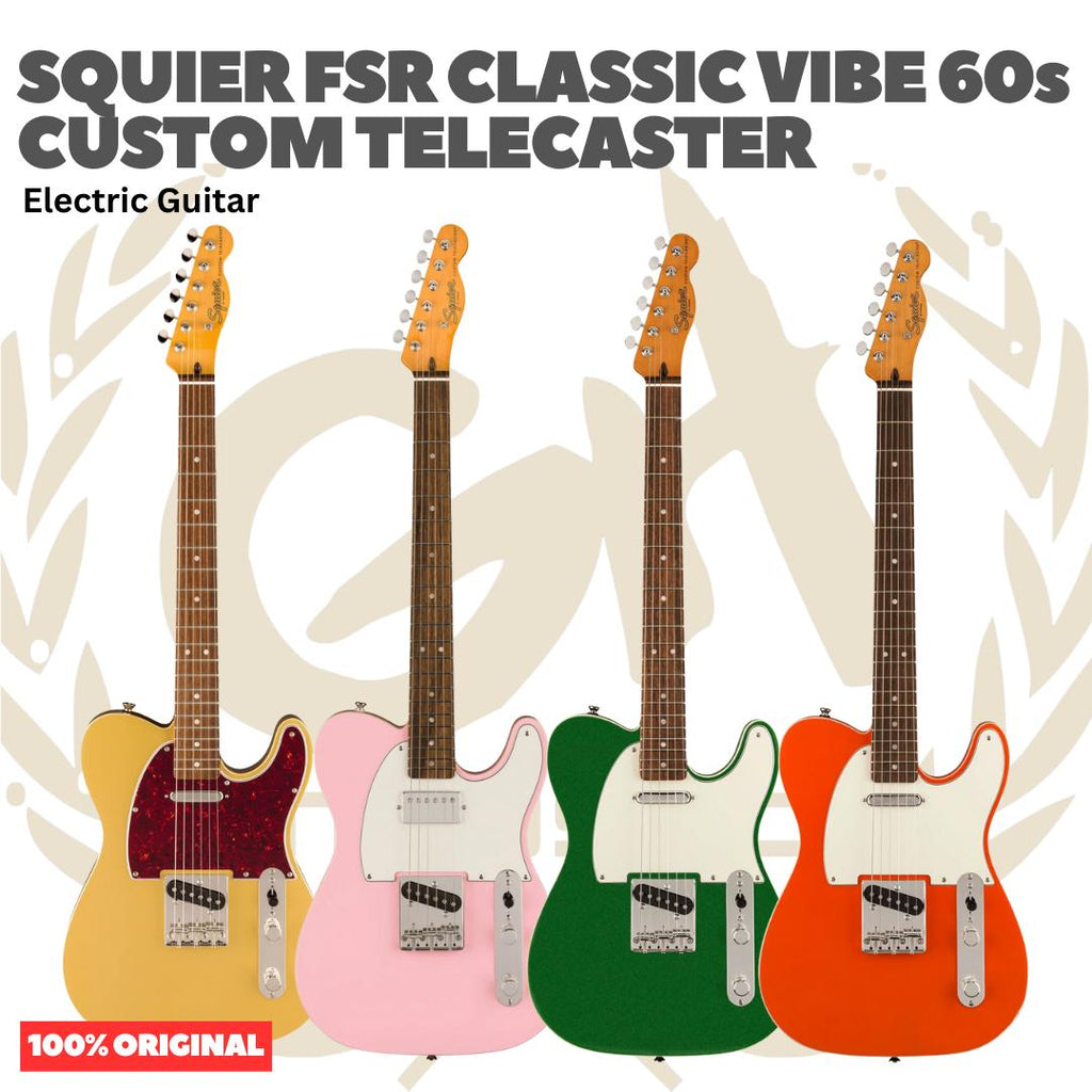 Squier FSR Classic Vibe 60s Custom Telecaster Electric Guitar - Gitar Listrik Elektrik Original Asli