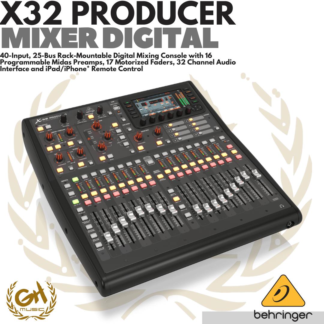 BEHRINGER X32 PRODUCER 40-Input, 25-Bus Rack-Mountable Digital Mixer