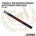 TAMA F-BR Design Series Rhythmic Fire Oak Sticks, Black/Red Pattern - Stik Drum