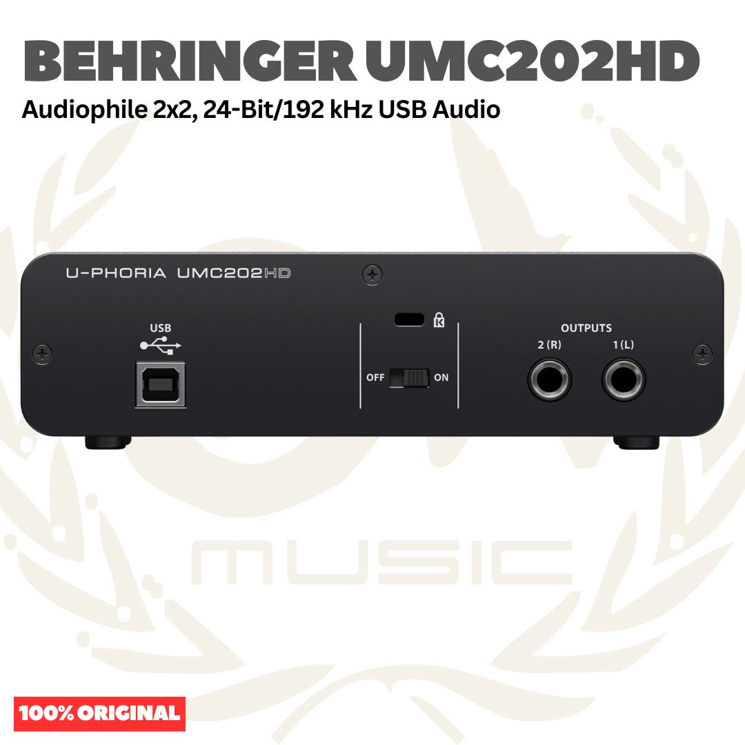 BEHRINGER U-PHORIA UMC202HD SOUNDCARD AUDIO INTERFACE