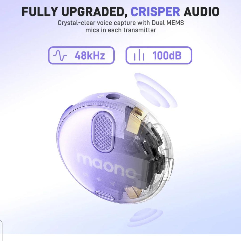 MAONO WM620 Wireless Usb C Lavalier Microphone Podcast Gaming Streaming | Clip On Mic