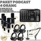 PAKET PODCAST 4 ORANG ALCTRON BC700 + RTX6 PRO + HEADPHONE