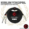 Kirlin Y362PRL 3.5mm TRS Plug To 2x 1/4" Mono Plug