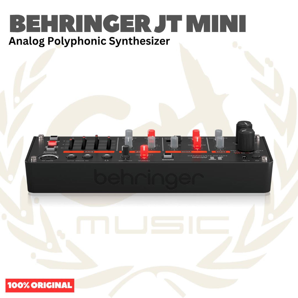Behringer JT MINI Analog Polyphonic Synthesizer with 3 VCOs, Multi-Mode VCF, Arpeggiator and 16-Step Motion Sequencer