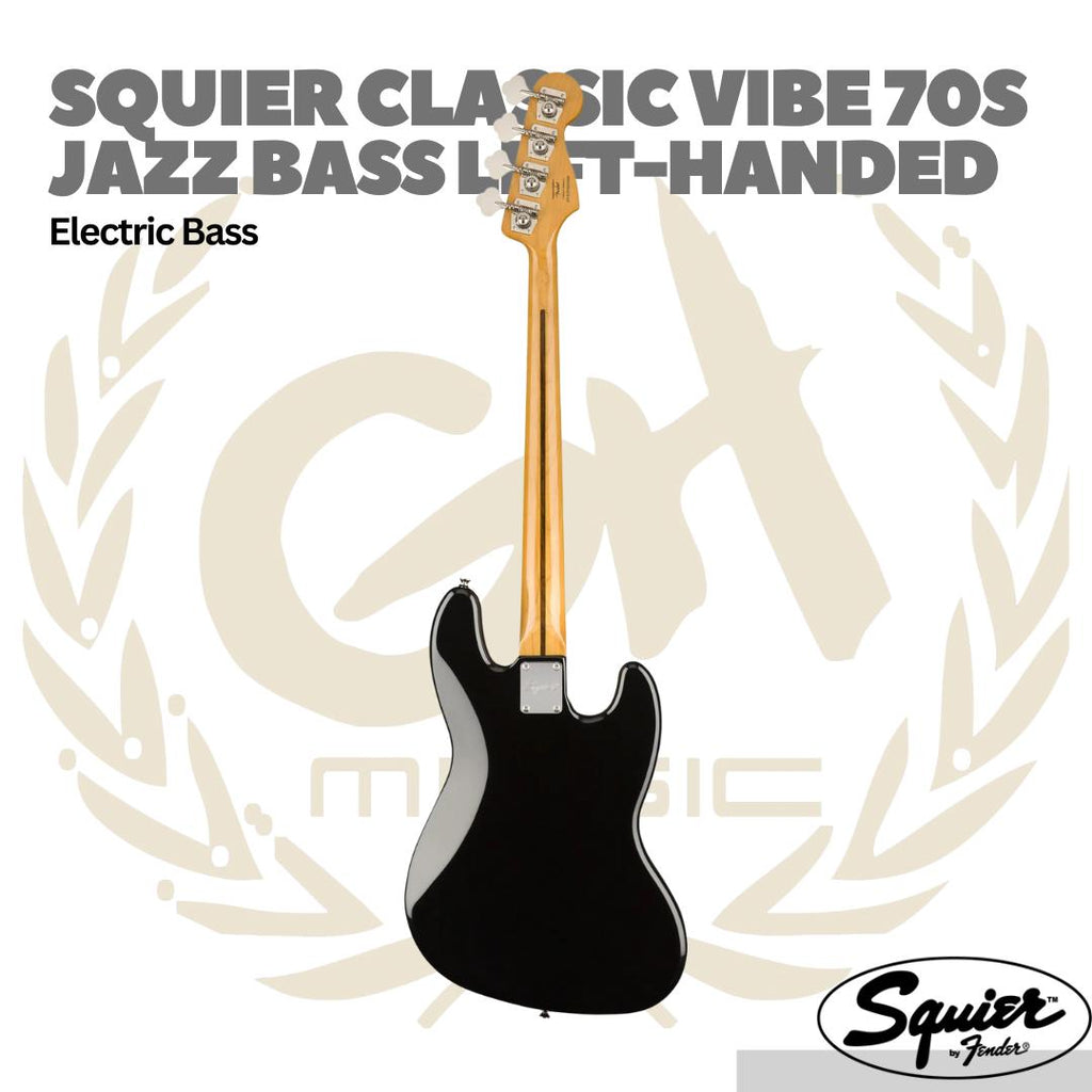 Squier Classic Vibe 70s Jazz Bass Left-Handed Guitar, Maple FB - Bass Elektrik Kidal