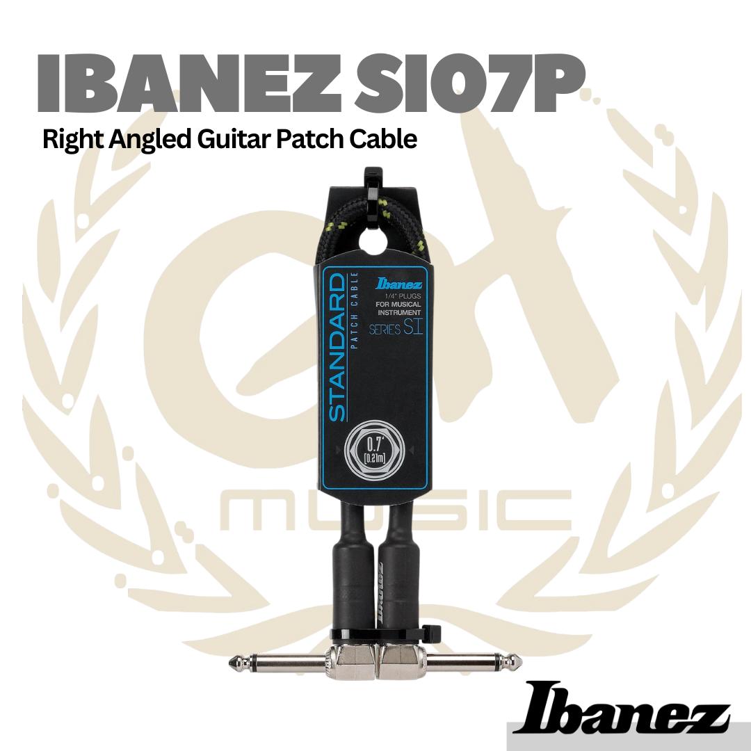 Ibanez SI07P 0.7ft/21cm Right Angled Guitar Patch Cable - Kabel Jumper Efek