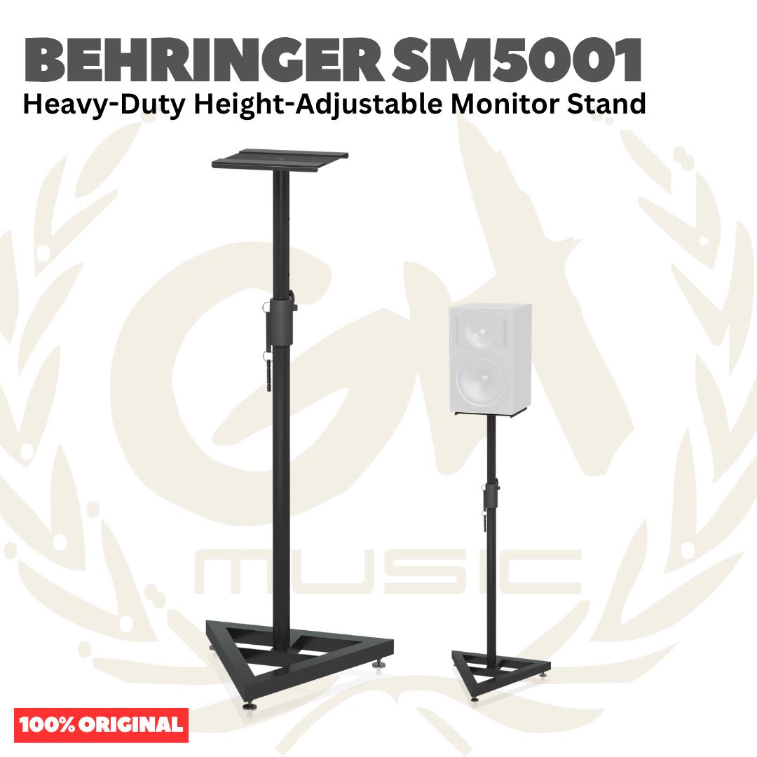 Behringer SM5001 Heavy-Duty Height-Adjustable Monitor Stand - Stand Speaker Monitor