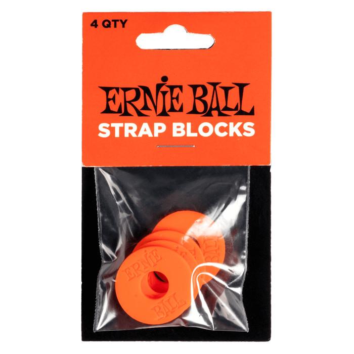 ERNIE BALL RUBBER STRAP BLOCKS 4 Packs | Pelindung Strap Gitar Bass